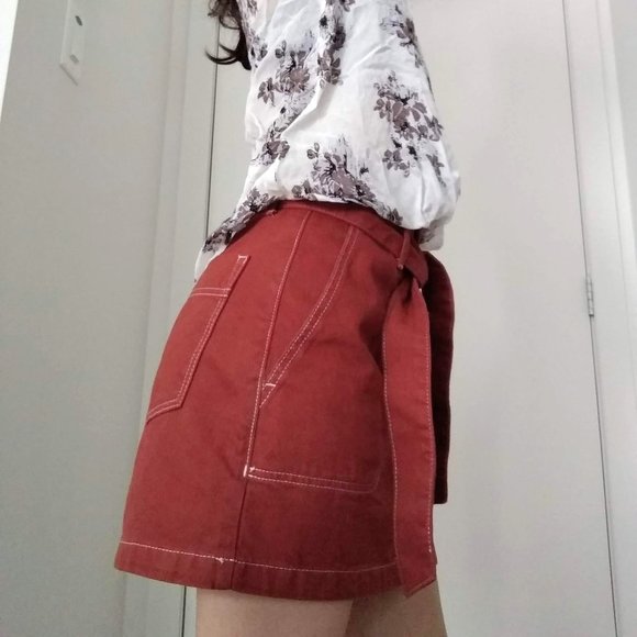Topshop copper denim skirt - Picture 2 of 5